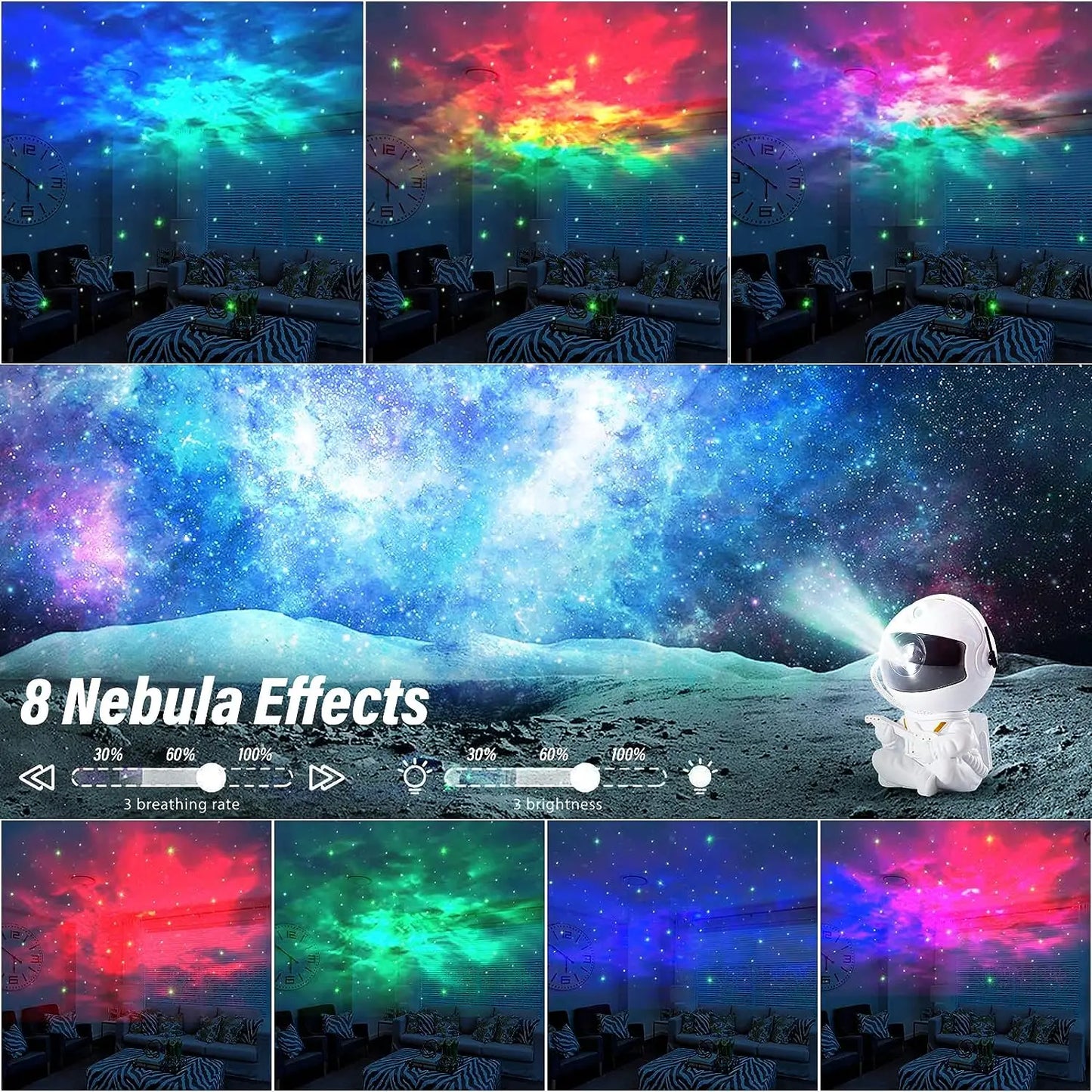 Astronaut Galaxy Projector Sitting